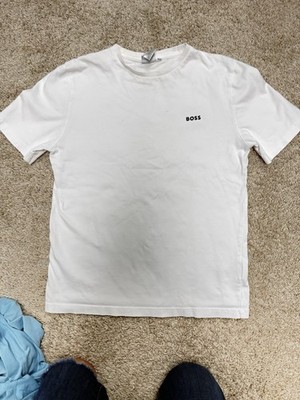 Boss Youth Boys White T Shirt Sz SX(12)