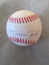 Willie Mays Rawlings National League Baseball Signed -b