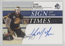 2019-20 SP Authentic Sign of the Times Kirk McLean #SOTT-KM Auto 11jd