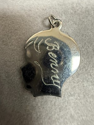 Vintage Benny Profile Boy Head Sterling Silver Classic Charm Pendant 7122