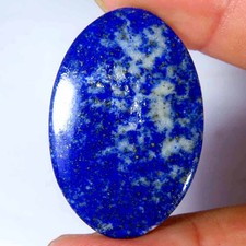 37,70 ct.100% naturale blu lapislazzuli cabochon ovale 23x35x4 mm pietra prez...