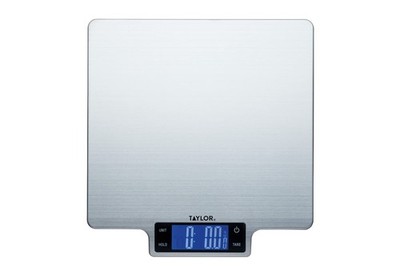 Taylor Pro Digitale Große Küchen-Lebensmittelwaage, Profi 10 kg, Silber