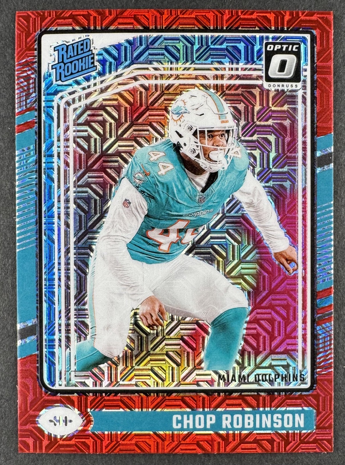 Chop Robinson 2024 Donruss Optic Rated Rookie Red Mojo Prizm #219 - Dolphins