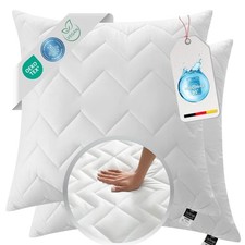2-er Pack Kopfkissen Kissen 80x80 cm Mikrofaser gesteppt für Allergiker geeignet