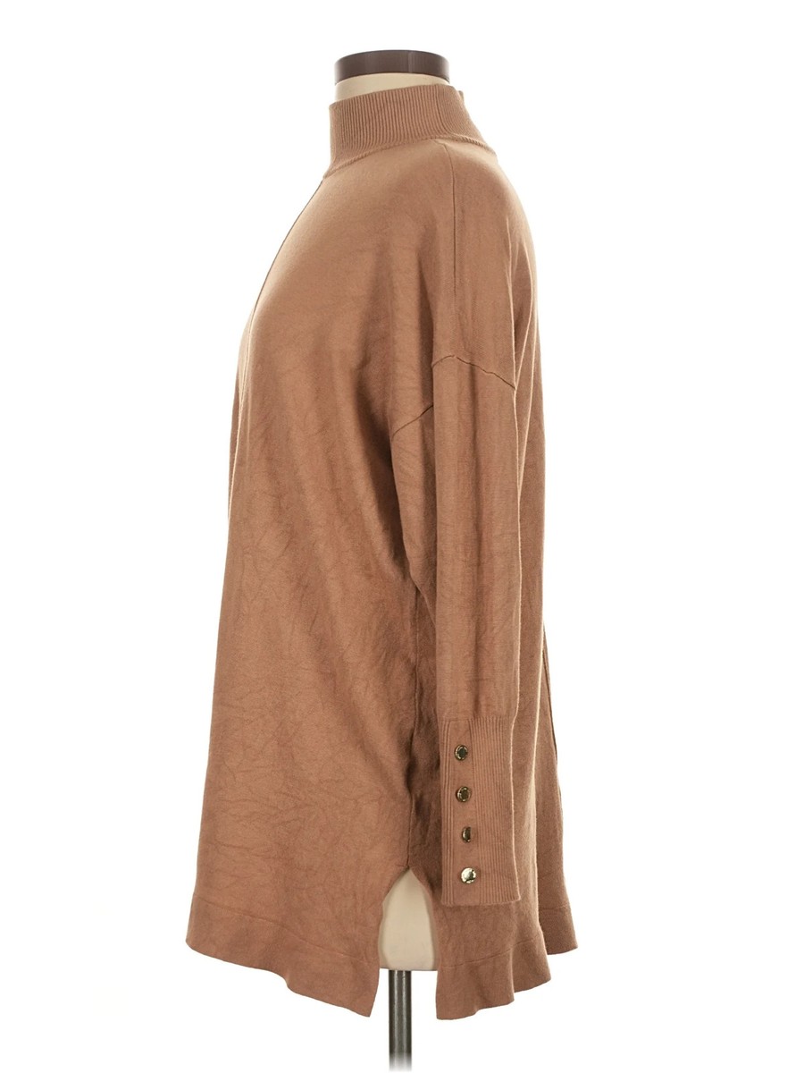 Anne Klein Women Brown Turtleneck Sweater M View 4