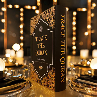 Trace The Quran - Offical Medina Script - Black Edition - Traceable Quran