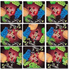 B Dazzle Vin Vino Wein Wine Scramble Squares 9 Piece Puzzle
