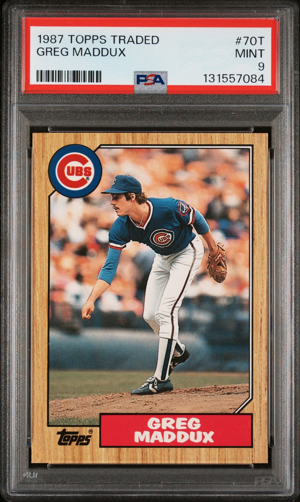 1987 TOPPS TRADED #70T GREG MADDUX ROOKIE RC PSA 9
