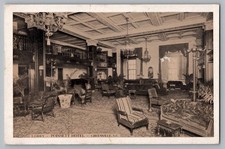 Poinsett Hotel Lobby Interior Greenville South Carolina SC Postcard Rare c1920's Poinsett Hotel Lobby Interior Greenville South Carolina SC Postcard Rare c1920's