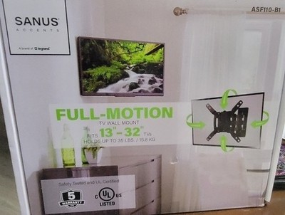 Sanus Accents Full-Motion Wall Mount for 13-32 TVS-ASF110-B1