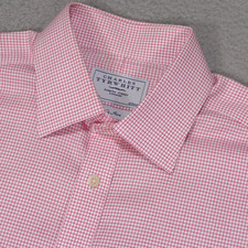 Charles Tyrwhitt Shirt Men 16 1/2-33 Red Check Button Up Long Sleeve