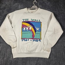 Vintage 1989 “The Wall” Fall Of The Berlin Wall Sweatshirt Men's Medium USA Made