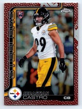 Sebastian Castro Topps Chrome - Football Leather Refractor 370 NM