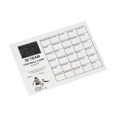 FUSSBALL RUBBELKARTEN 30 MANNSCHAFTEN - SPENDENAKTION - PACKUNG MIT 20 KARTEN - FUSSBALLMANNSCHAFTEN