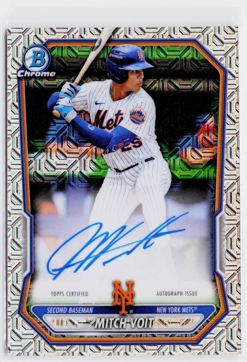 2026 Bowman #BMA-MV Mitch Voit Chrome Autographs Mojo Refractors