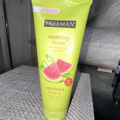 Freeman Soothing Gel Mask Watermelon Aloe Hydrating Sensitive Skin 6 fl oz