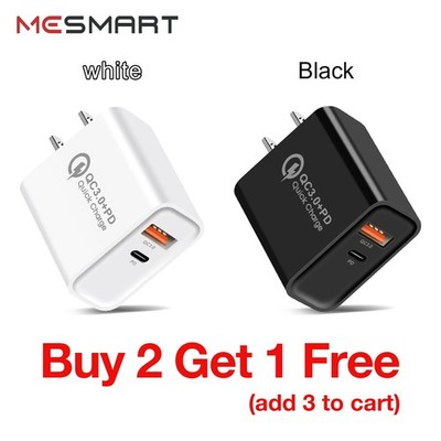 2025 Upgrade USB A&USB C Fast Wall Charger QC 3.0 PD Adapter For iPhone Motorola