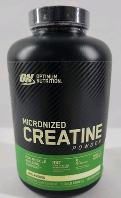 Optimum Nutrition Micronized Creatine Powder 1.32 lb, 120 Serving Exp. 5/10/2026