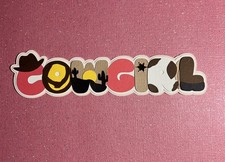 Cowgirl Farm Rodeo Title Scrapbooking die cut. Multi-layered. Hand-crafted.