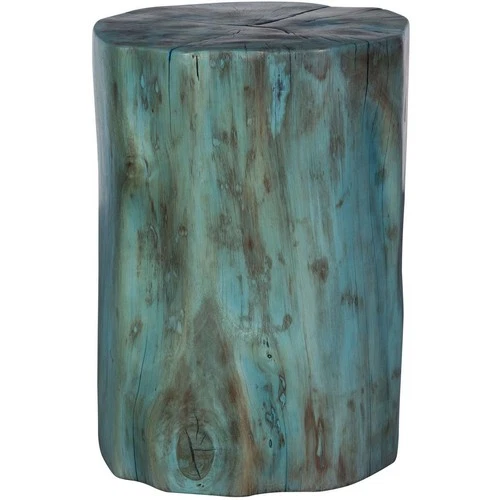 Uttermost 22948 Habitat 20 inch Rich Blue-Green Stain Accent Stool - Picture 2 of 7