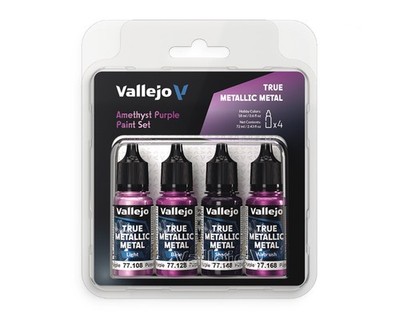 AMETHYST PURPLE TRUE METALLIC METAL SET 4 COLORS 18 ML VALLEJO