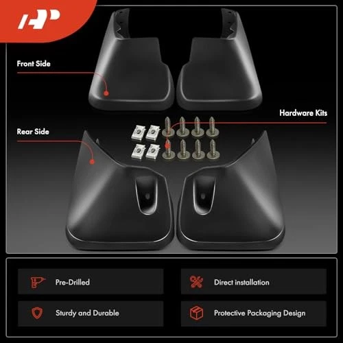 4 Pack Truck Mud Flaps Splash Guards Fit for Lexus NX300 NX300h 2018–20 - Imagem 3 de 4