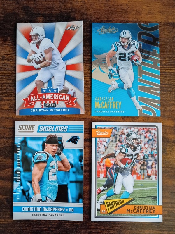Christian McCaffrey Football Card Lot (4 CT) Carolina Panthers / S.F. 49ers