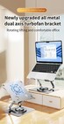 Rotatable Foldable Laptop Stand Riser Adjustable Cooling Fan Holder for ...