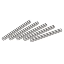 5Pcs M10 x 90mm Fully Threaded Rod 304 Stainless Steel Right Hand1.5mm Pitch