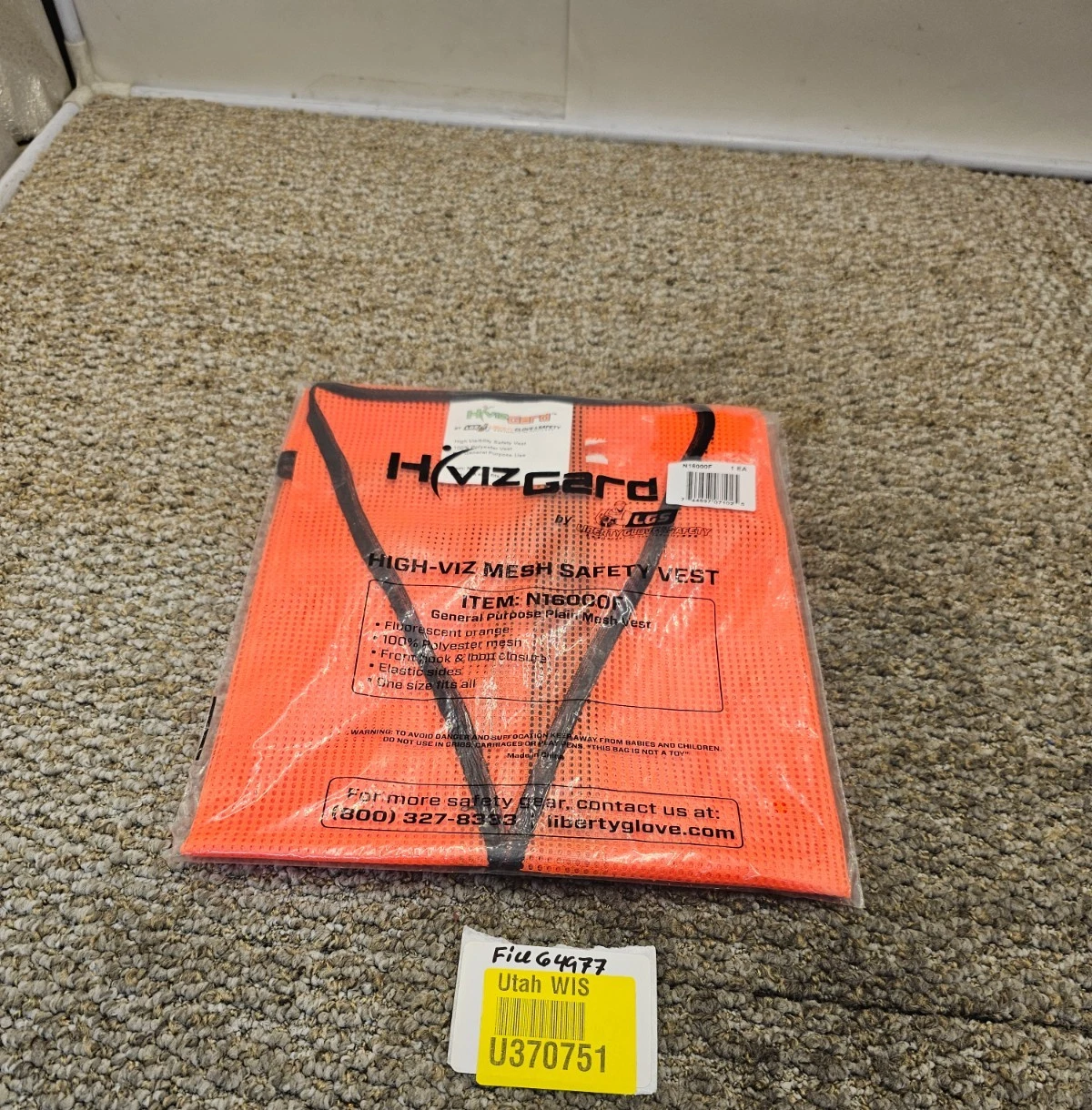 (QTY 31) Liberty Glove & Safety N16000F HiVizGard Polyester Mesh Vest Orange - product detail image 5