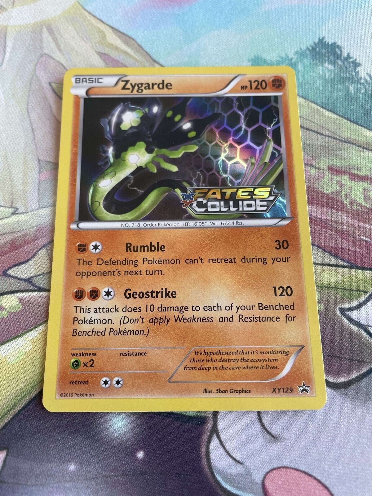 Zygarde XY129 Prerelease Black Star Promo Holo Stamped Pokemon Card NM MINT