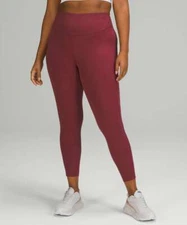 Lululemon Base Pace High-Rise Tight 25"  Mulled Wine  NULUX FABRIC Size 12 (L)