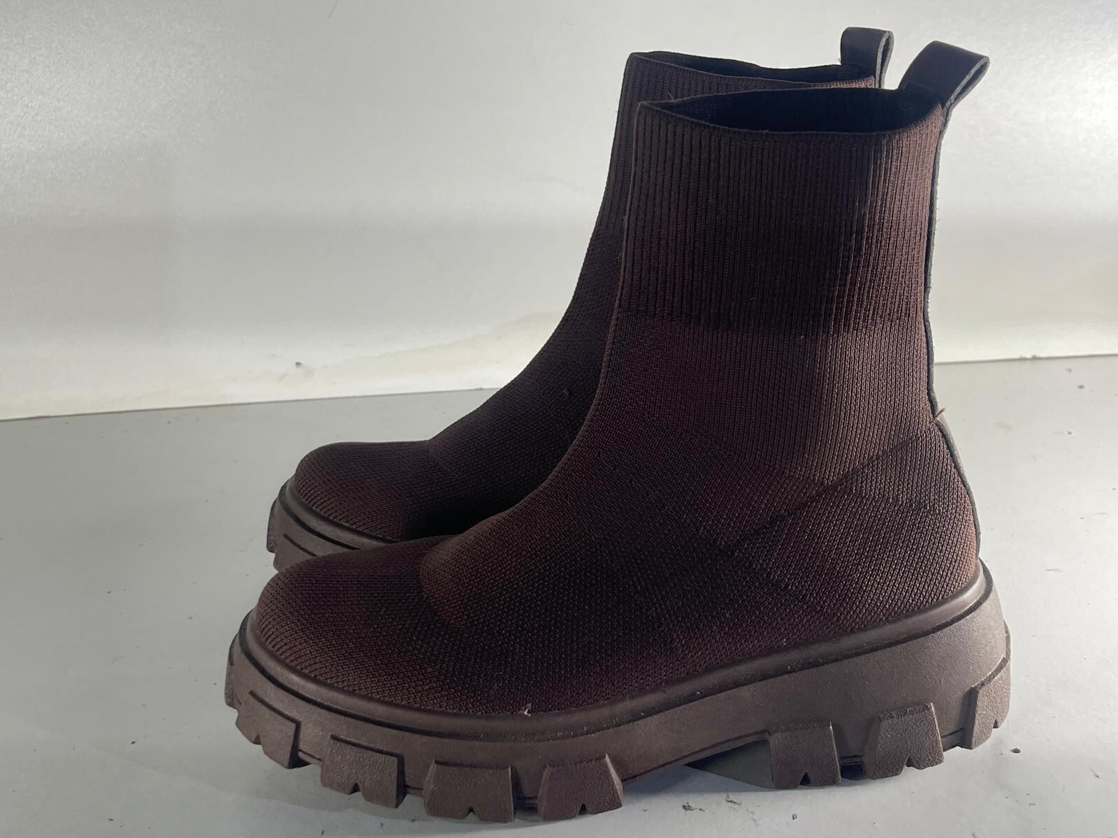 SAOLA Scarpe da donna EGO taglia 5 (38) stivaletti marroni usati suola grossa A7