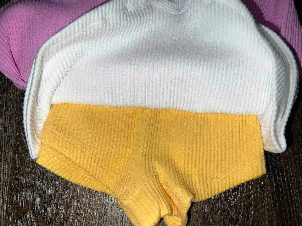 Hanes ~ Ropa interior corta para mujer y niño bragas 3 pares mezcla de nailon acanalado (A) ~ XL Foto 3 de 4