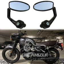 Motorcycle 7/8" Bar End Rearview Mirrors For Triumph Bonneville T100 T120 Bobber