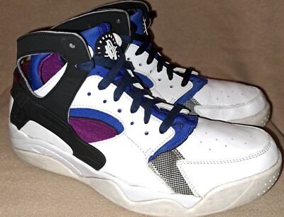 Nike Air Flight Huarache PRM QS White Black Lyon Blue 686203  display picture 3
