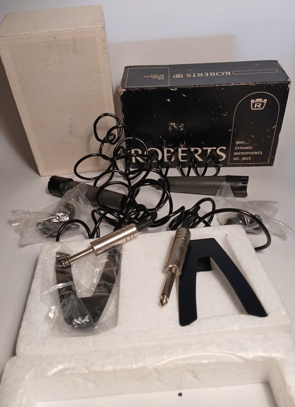 2 Roberts Dynamic Microphones (No. 3815) - One Is Good & the Other Is for Parts
