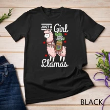 Llama Just a Girl Who Loves Llamas Unisex T-shirt