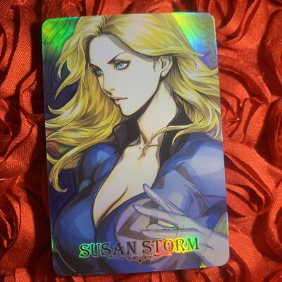 Susan Storm FANTASTIC 4 Goddess Masters Anime Holo Waifu Girl Card