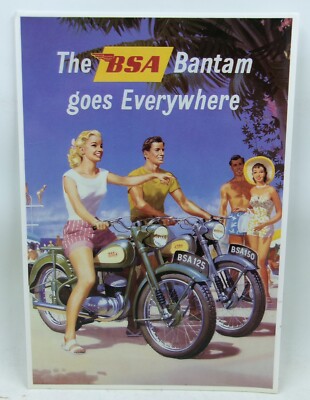 Postcard The BSA Bantam Goes Everywhere