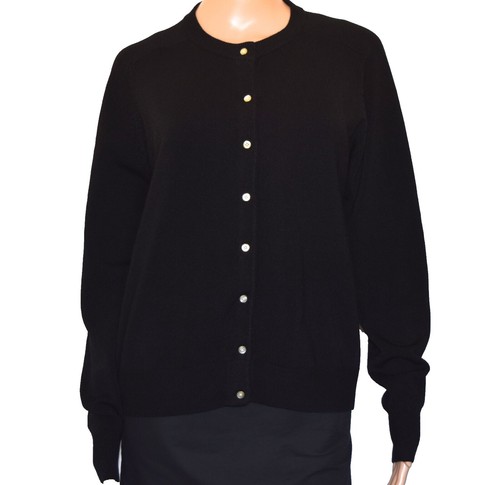 Vintage Polo Ralph Lauren Cotton Cardigan Preppy Sweater Black