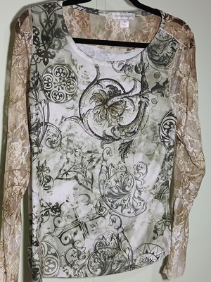 Christopher & Banks Tunic Top, Size M, Embellished  Nwot