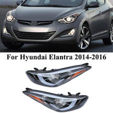 Pair Headlights For 2014 2015 2016 Hyundai Elantra Left +Right Headlamps