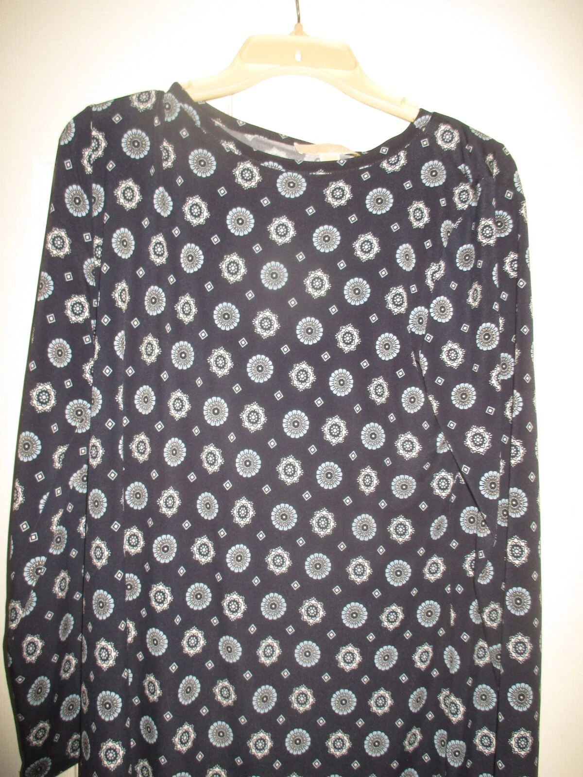 Abito a maniche lunghe MICHAEL KORS TAGLIA L MISTO POLIESTERE STAMPATO BLU MISTO