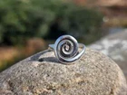 925 Sterling Silver Spiral Ring, Swirl Ring, Handmade Ring, Twisted , All size