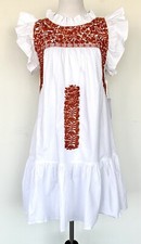 NWT J Marie embroidered Tiered Noel Dress size M Retail 128 Price 69 White
