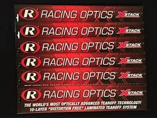 6 Quantity of Racing Optics Laminated Tearoffs XStack 3413C4-M Schuberth (6 Qty)