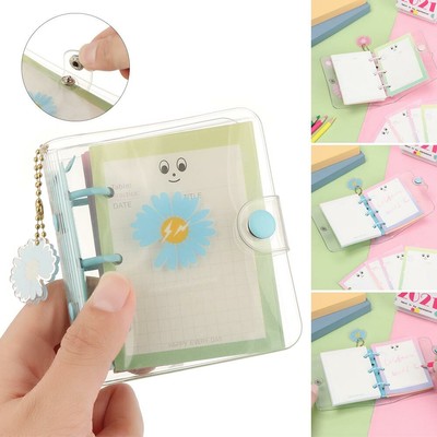 Download Home Garden Diary 3 Hole Loose Leaf Journal Book Daisy Notebook Pu Cover Pocket Diary School Supplies