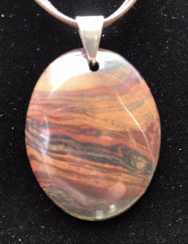 Picture Jasper Pendant Polished Oval