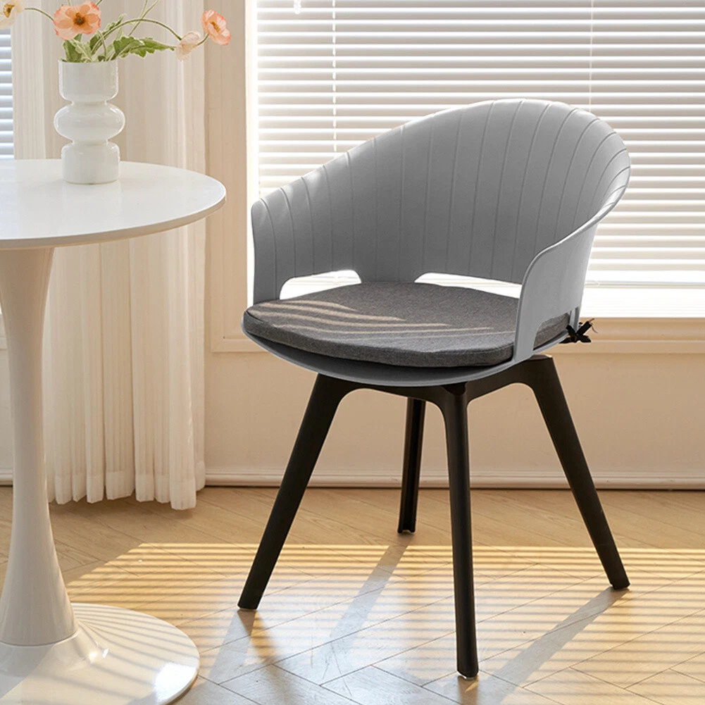 4Pcs Plastic Cushioned Chairs Accent Desk Chairs Home Restaurant Dining Chairs